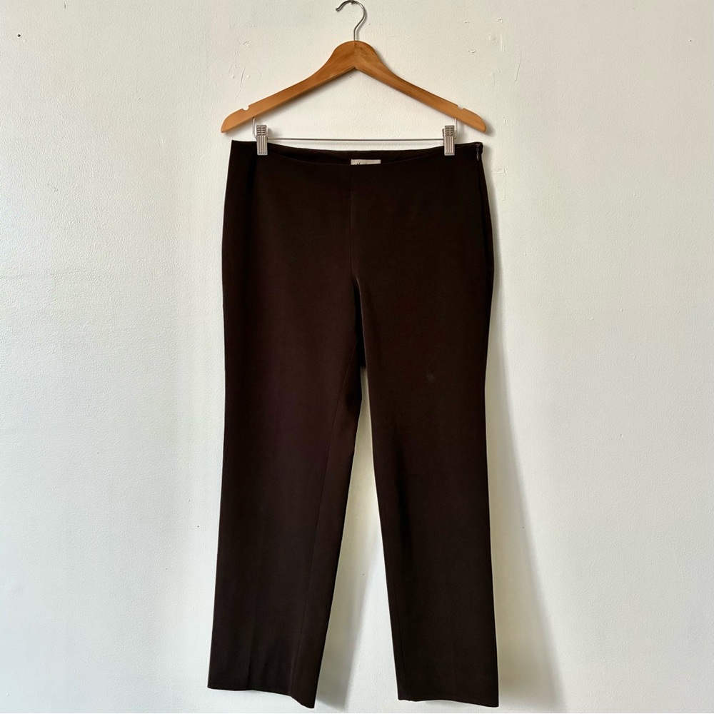Blumarine Italy Black Classic Side Zip Slim Trouser Pants Size 44